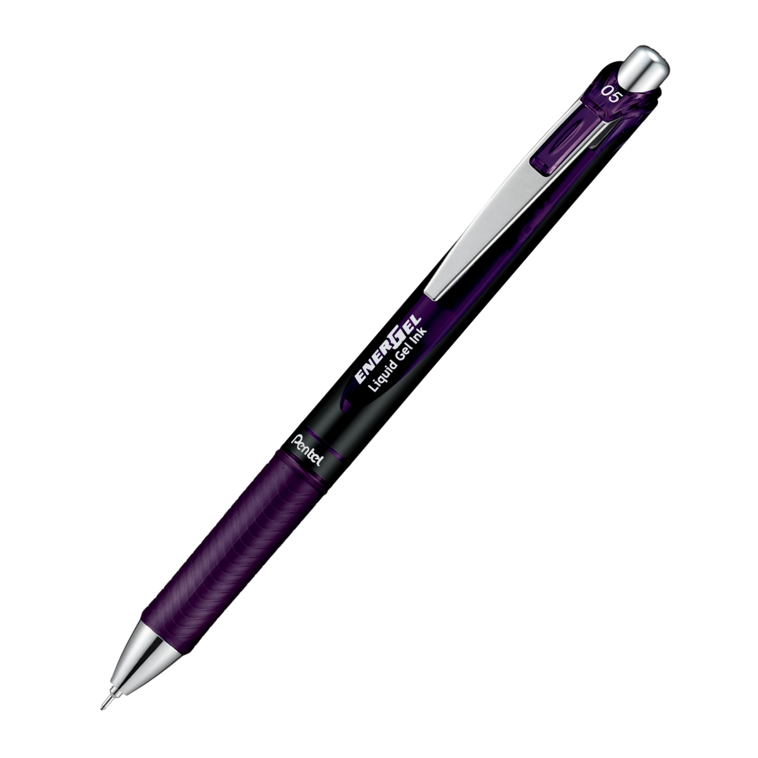 Pentel Caneta Gel Energel Black Colors Collection 05mm Preta Bordô